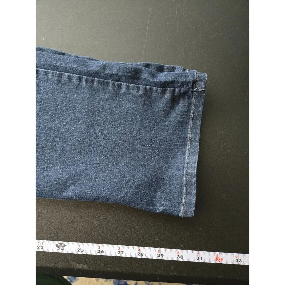 NYDJ Women Lift Tuck Technology Burbank Straight Denim Blue Jeans Size 8 Stretch